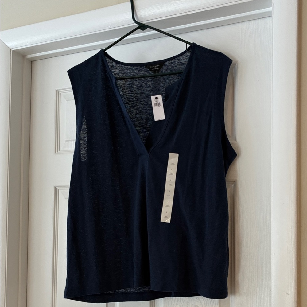 Navy Sleeveless Women's Top